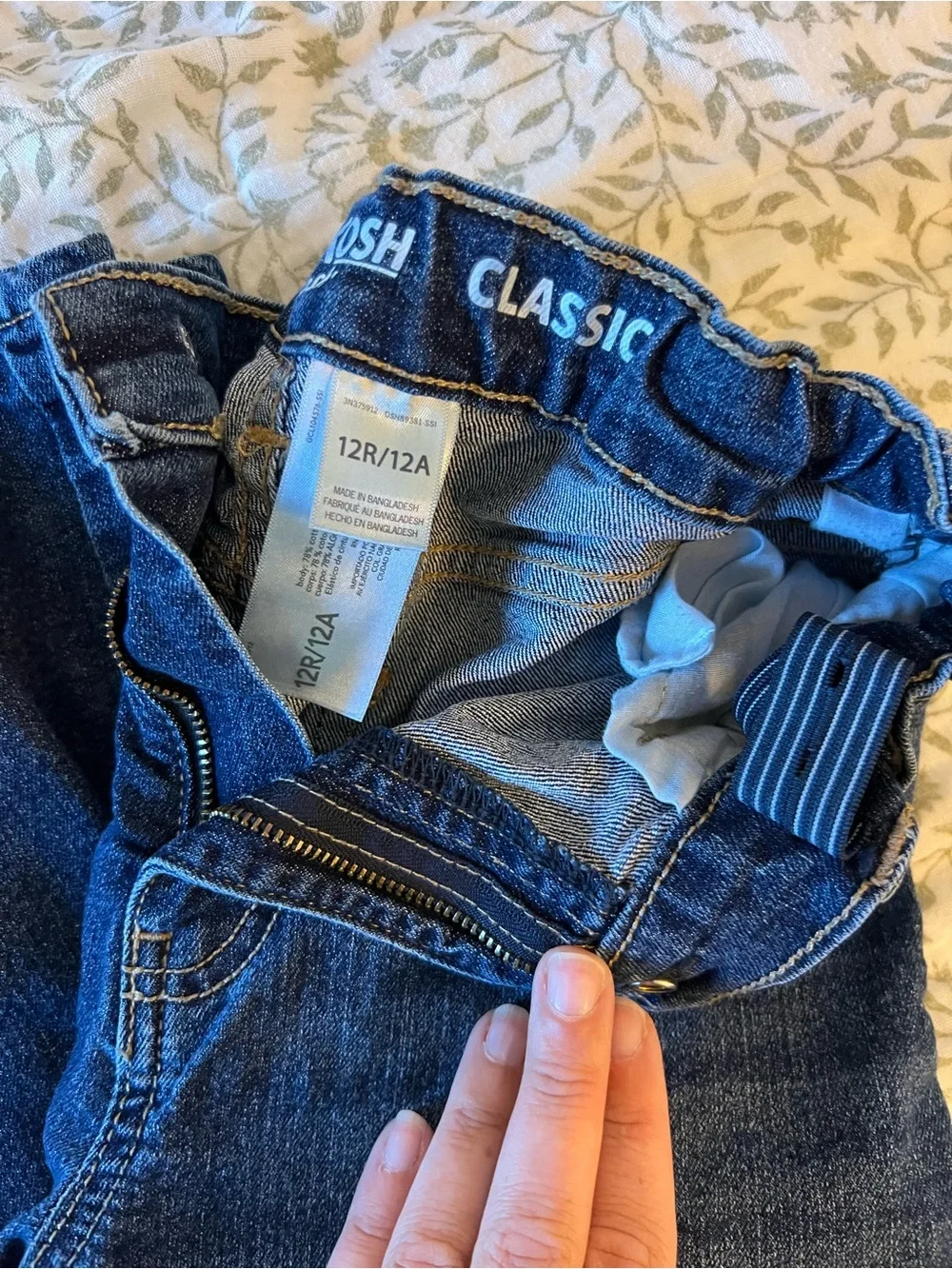 Bundle of 2 Boys 12/12A Adjustable waist Classic Dark Wash Denim Jeans
